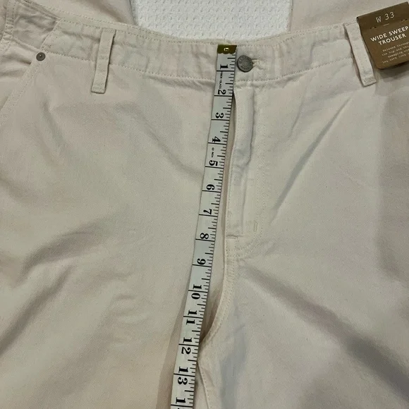 NWT Madewell Wide Sweep Trousers Minimalist Wide Leg Cream Denim Jeans 33 FLAW - Picture 9 of 15